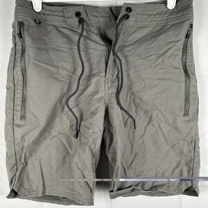 Roark Layover Stretch Chino Shorts Men Size 28  Green Hybrid Trail Vented Hiking